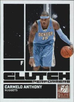 2009-10 Donruss Elite - Clutch Performers #10 Carmelo Anthony Front