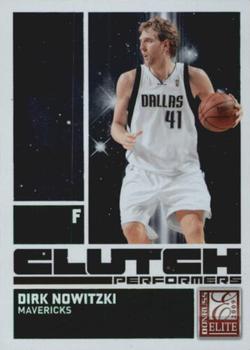 2009-10 Donruss Elite - Clutch Performers Green #19 Dirk Nowitzki Front