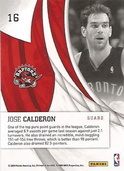 2009-10 Donruss Elite - In the Zone #16 Jose Calderon Back