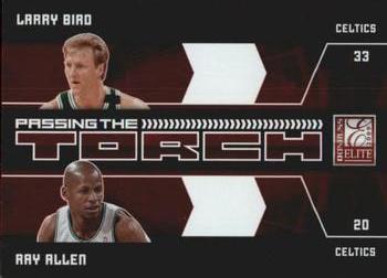 2009-10 Donruss Elite - Passing the Torch Red #3 Larry Bird / Ray Allen Front