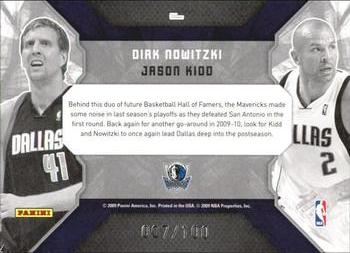 2009-10 Donruss Elite - Teamwork Combos Gold #6 Dirk Nowitzki / Jason Kidd Back