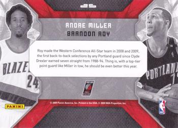2009-10 Donruss Elite - Teamwork Combos Green #25 Andre Miller / Brandon Roy Back