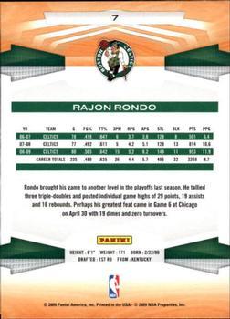 2009-10 Panini - Glossy #7 Rajon Rondo Back