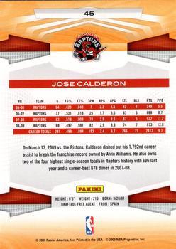 2009-10 Panini - Glossy #45 Jose Calderon Back