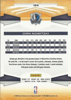 2009-10 Panini - Glossy #154 Dirk Nowitzki Back