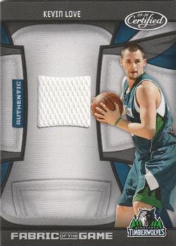 2009-10 Panini Certified - Fabric of the Game #FOG-KL Kevin Love Front