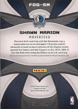 2009-10 Panini Certified - Fabric of the Game NBA Die Cuts #FOG-SM Shawn Marion Back