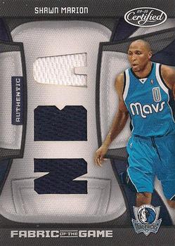 2009-10 Panini Certified - Fabric of the Game NBA Die Cuts #FOG-SM Shawn Marion Front
