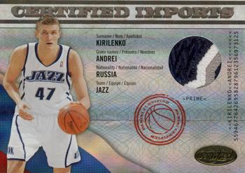 2009-10 Panini Certified - Imports Materials Prime #15 Andrei Kirilenko Front