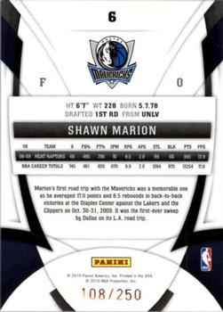 2009-10 Panini Certified - Mirror Red #6 Shawn Marion Back