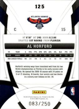 2009-10 Panini Certified - Mirror Red #125 Al Horford Back