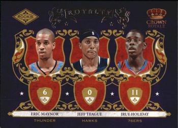 2009-10 Panini Crown Royale - Rookie Royalty #6 Eric Maynor / Jeff Teague / Jrue Holiday Front