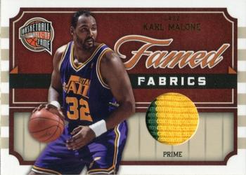 2010 Panini Hall of Fame - Famed Fabrics Prime #13 Karl Malone Front