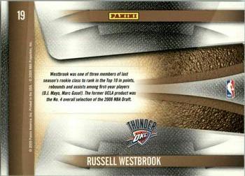 2009-10 Panini Playoff Contenders - Draft Class #19 Russell Westbrook Back
