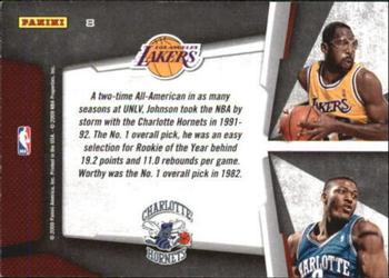 2009-10 Panini Playoff Contenders - Draft Tandems #8 James Worthy / Larry Johnson Back