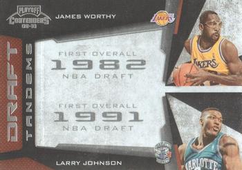 2009-10 Panini Playoff Contenders - Draft Tandems #8 James Worthy / Larry Johnson Front