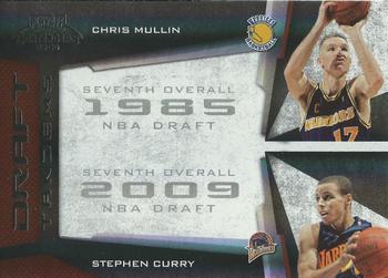 2009-10 Panini Playoff Contenders - Draft Tandems Black #19 Chris Mullin / Stephen Curry Front