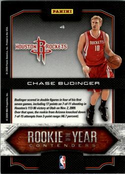 2009-10 Panini Playoff Contenders - Rookie of the Year Contenders #4 Chase Budinger Back