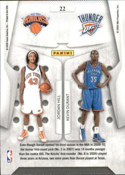 2009-10 Panini Playoff Contenders - Round Numbers #22 Jordan Hill / Kevin Durant Back