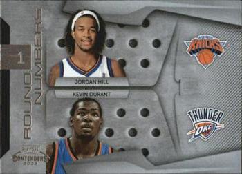 2009-10 Panini Playoff Contenders - Round Numbers #22 Jordan Hill / Kevin Durant Front