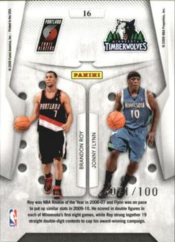 2009-10 Panini Playoff Contenders - Round Numbers Gold #16 Brandon Roy / Jonny Flynn Back