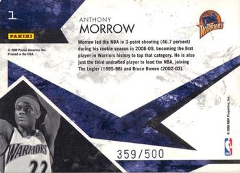 2009-10 Panini Rookies & Stars - Sharp Shooters Gold #1 Anthony Morrow Back