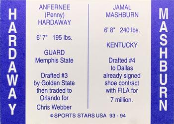 1993 Sport Stars USA Top Draft Picks (unlicensed) #NNO Anfernee Hardaway / Jamal Mashburn Back