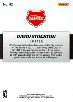 2021-22 Panini NBA G League Box Set #92 David Stockton Back