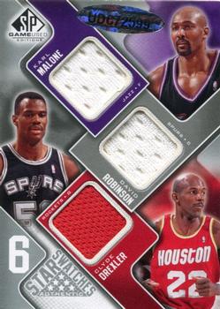 2009-10 SP Game Used - Six Star Swatches #NNO Kevin Garnett / Carmelo Anthony / Amare Stoudemire / Karl Malone / David Robinson / Clyde Drexler Back