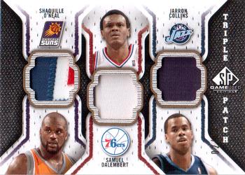 2009-10 SP Game Used - Triple Patch #TP-DCO Samuel Dalembert / Jarron Collins / Shaquille O'Neal Front