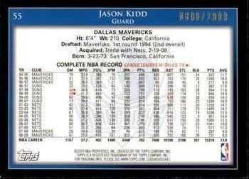 2009-10 Topps - Gold #55 Jason Kidd Back