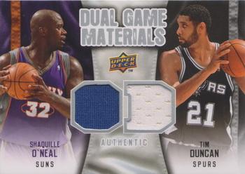 2009-10 Upper Deck - Dual Game Materials #DG-DO Tim Duncan / Shaquille O'Neal Front