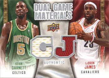 2009-10 Upper Deck - Dual Game Materials #DG-GJ Kevin Garnett / LeBron James Front