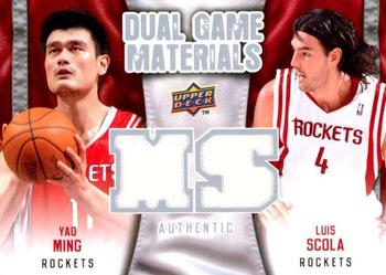 2009-10 Upper Deck - Dual Game Materials #DG-YS Yao Ming / Luis Scola Front