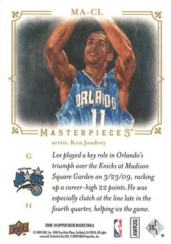 2009-10 Upper Deck - Masterpieces #MA-CL Courtney Lee Back