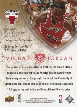 2009-10 Upper Deck Michael Jordan Legacy Collection #31 Michael Jordan Back