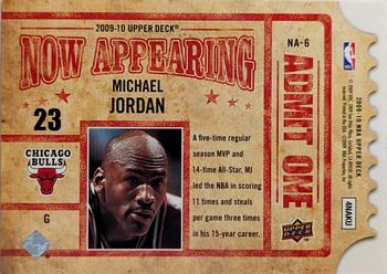 2009-10 Upper Deck - Now Appearing #NA-6 Michael Jordan Back