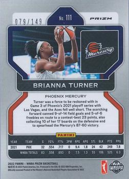 2022 Panini Prizm WNBA - Blue #111 Brianna Turner Back