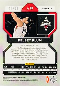 2022 Panini Prizm WNBA - Gold #68 Kelsey Plum Back