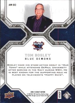 2009-10 Upper Deck Draft Edition - Alma Mater #AM-BO Tom Bosley Back