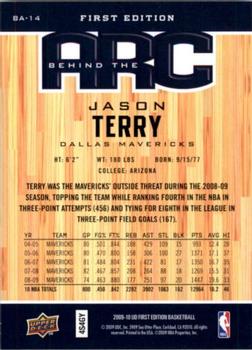 2009-10 Upper Deck First Edition - Behind the Arc #BA-14 Jason Terry Back