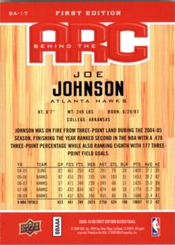 2009-10 Upper Deck First Edition - Behind the Arc #BA-17 Joe Johnson Back