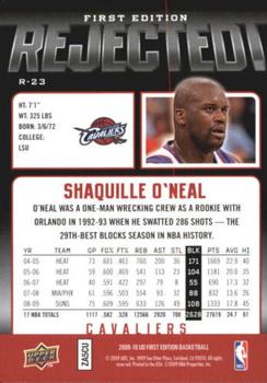 2009-10 Upper Deck First Edition - Rejected! #R-23 Shaquille O'Neal Back