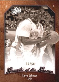 2009-10 Upper Deck Greats of the Game - SN50 #7 Larry Johnson Front