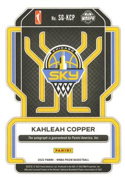 2022 Panini Prizm WNBA - Signatures #SG-KCP Kahleah Copper Back