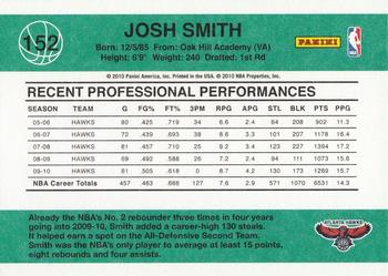 2010-11 Donruss #152 Josh Smith  Back