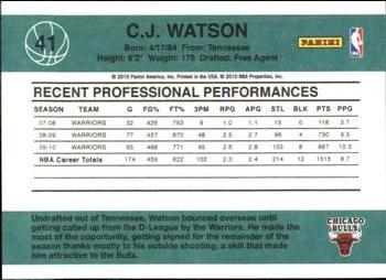 2010-11 Donruss #41 C.J. Watson  Back