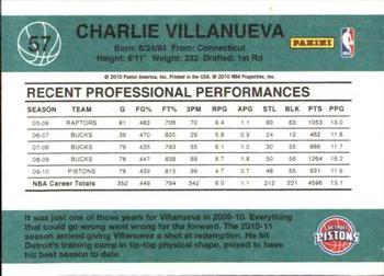 2010-11 Donruss #57 Charlie Villanueva  Back