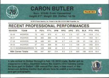 2010-11 Donruss #76 Caron Butler  Back