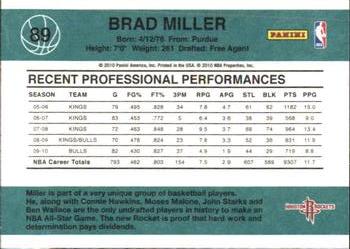 2010-11 Donruss #89 Brad Miller  Back